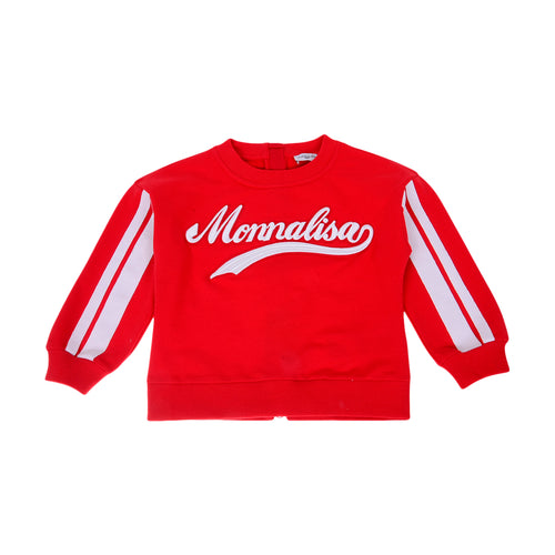 Red Zip Back Sweat Top