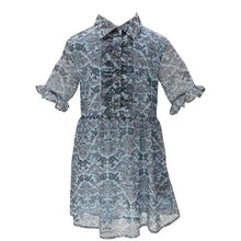 Load image into Gallery viewer, Blue Paisley Shirt Dress