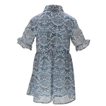 Load image into Gallery viewer, Blue Paisley Shirt Dress