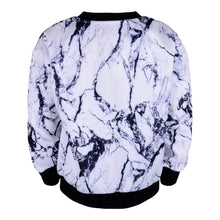 Load image into Gallery viewer, White &amp; Black Marble Sweat Top