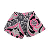 Black, Pink & Beige Pattern Shorts