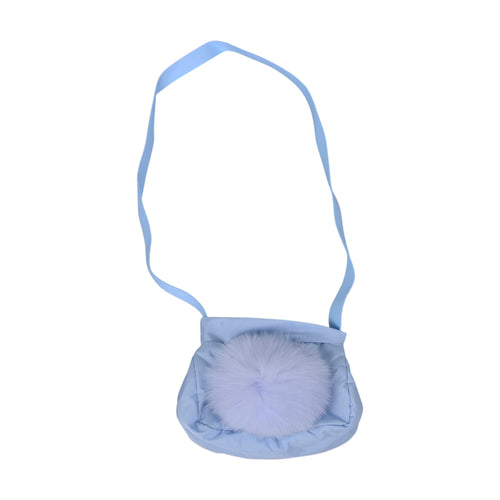 Blue Pompom Bag