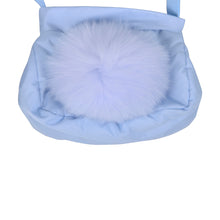 Load image into Gallery viewer, Blue Pompom Bag