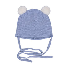 Load image into Gallery viewer, Pale Blue Knitted Bobble Hat
