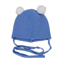 Load image into Gallery viewer, Blue Knitted Bobble Hat