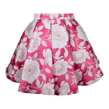 Load image into Gallery viewer, Pink Satin Roses Skirt
