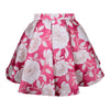 Pink Satin Roses Skirt