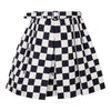 Cream & Black Check Skirt