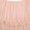 Peach Silk Chiffon Dress
