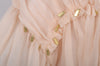 Peach Silk Chiffon Dress