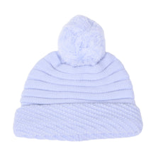 Load image into Gallery viewer, Blue Knitted Bobble Hat