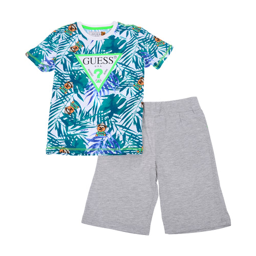 Green Jungle Shorts Set