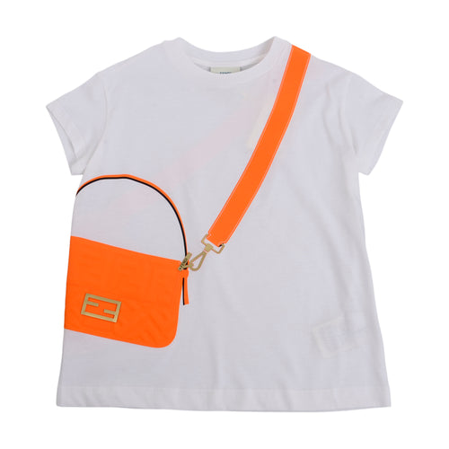 White & Orange Bag T-Shirt