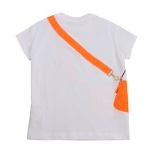 Load image into Gallery viewer, White &amp; Orange Bag T-Shirt