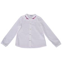 Load image into Gallery viewer, White Rose Collar Blouse