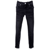 Girls Black Raw Skinny Jeans