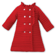 Load image into Gallery viewer, Red Frill Knitted Coat