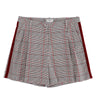 Wine & Grey Check Shorts