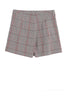 Wine & Grey Check Shorts