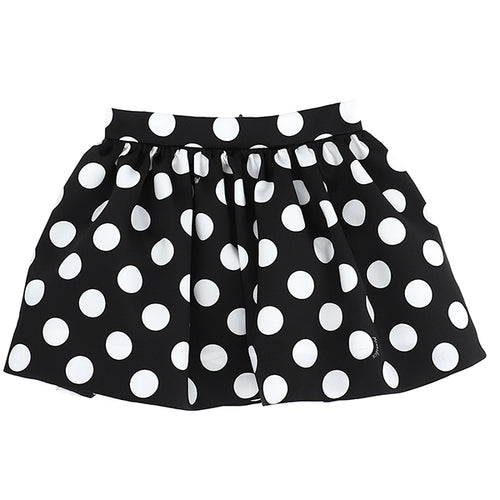 Black Netted Polka Dot Skirt