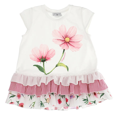 Ivory Flower Tunic Top