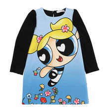 Load image into Gallery viewer, Black &amp; Blue Bubbles Dress