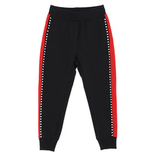 Load image into Gallery viewer, Black &amp; Red Studded Sweat Pants