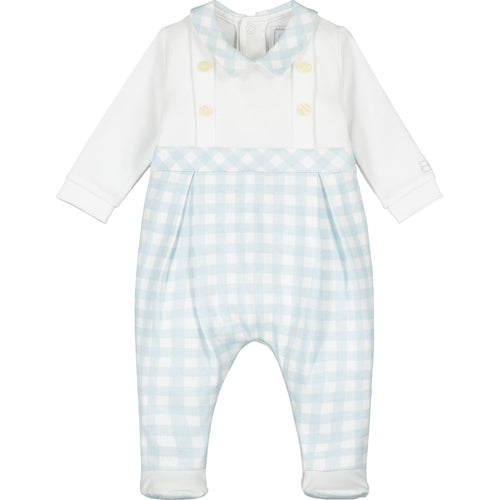 Blue Check Babygrow