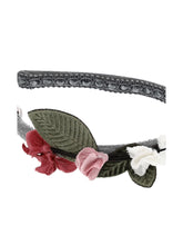 Load image into Gallery viewer, Grey Flower Headband