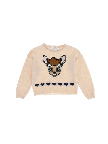 Beige Knitted Bambi Jumper