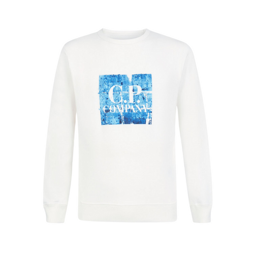 White Faded Logo Sweatshirt