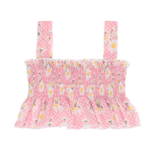 Load image into Gallery viewer, Pink Daisy Peplum Top