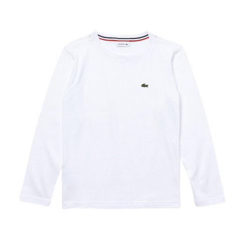 White Lacoste Long Sleeved T-Shirt