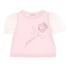 Load image into Gallery viewer, Pink Rhinestone Rose Top