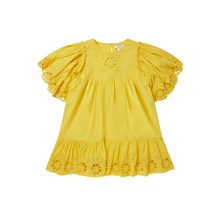 Load image into Gallery viewer, Yellow Eyelet Detail Dress