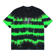 Load image into Gallery viewer, Black &amp; Green Tie Dye T-Shirt
