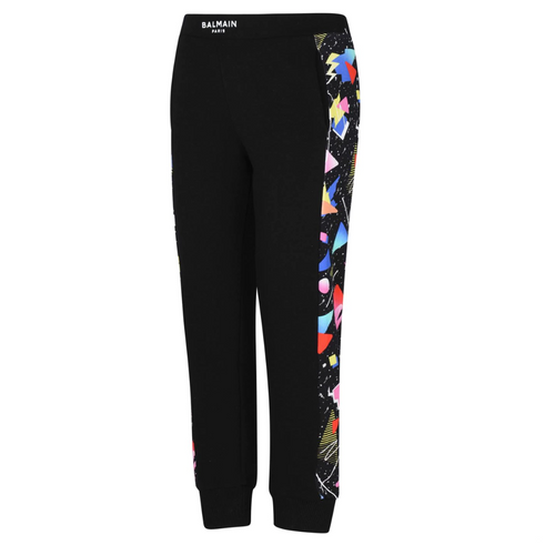 Black Multicoloured Sweat Bottoms