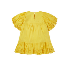 Load image into Gallery viewer, Yellow Eyelet Detail Dress