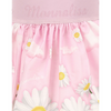Pink Daisy Pleated Skirt