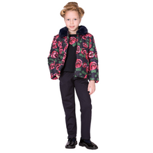 Load image into Gallery viewer, Navy Roses Coat