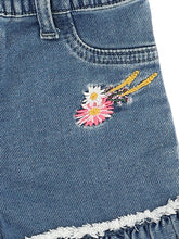 Load image into Gallery viewer, Denim Embroidered Shorts
