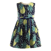 Load image into Gallery viewer, Navy Pineapple Dress
