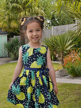 Load image into Gallery viewer, Navy Pineapple Dress
