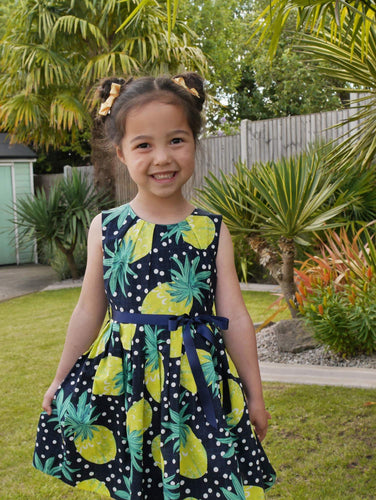 Navy Pineapple Dress