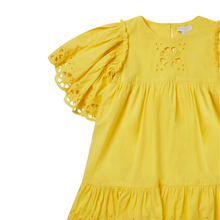 Load image into Gallery viewer, Yellow Eyelet Detail Dress