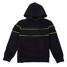Load image into Gallery viewer, Black Hooded Sweat Top
