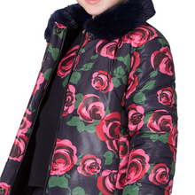 Load image into Gallery viewer, Navy Roses Coat
