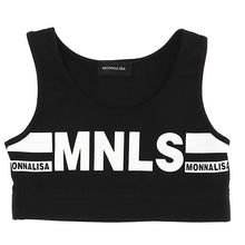 Load image into Gallery viewer, Black &#39;MNLS&#39; Sports Bra