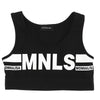 Black 'MNLS' Sports Bra