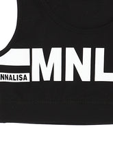 Load image into Gallery viewer, Black &#39;MNLS&#39; Sports Bra